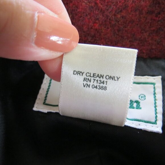 L.L.BEAN Women's Brick Red Wool Zip Front Jacket Size 12P - Picture 7 of 7